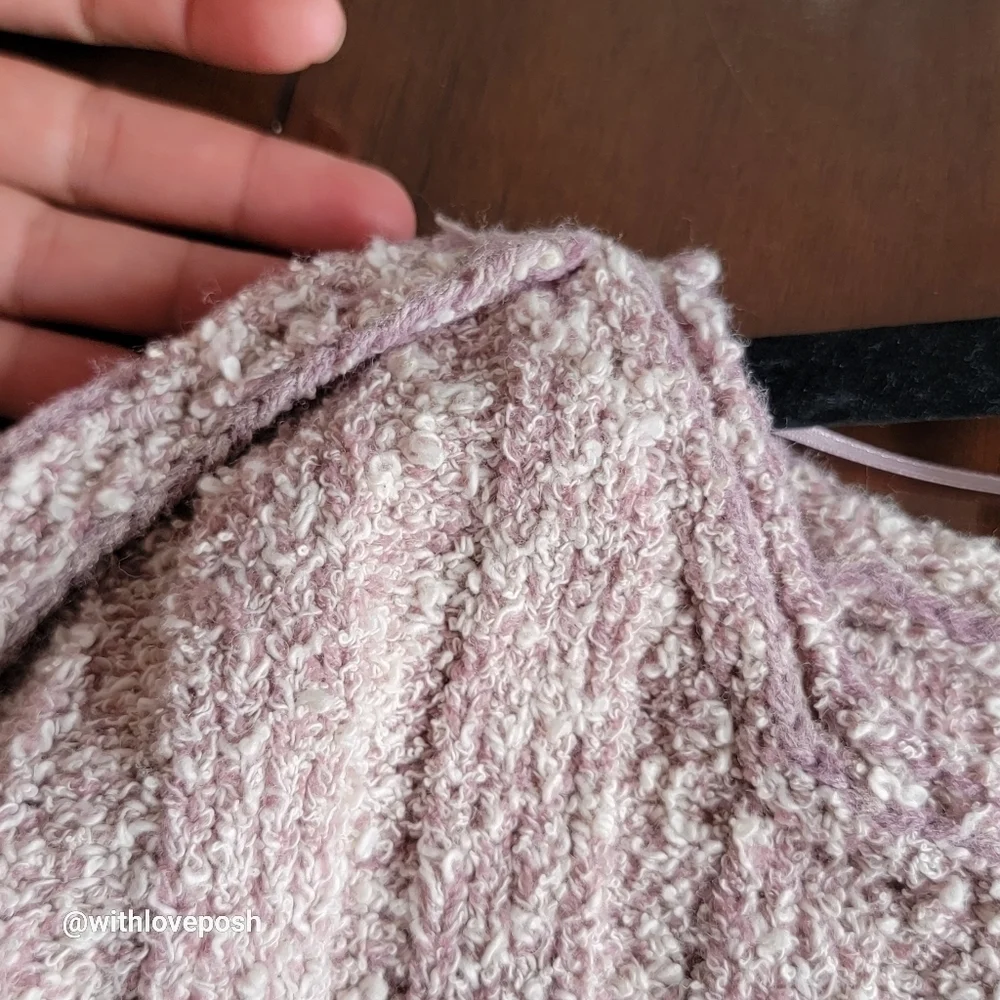 FREE PEOPLE pink knit oversized sweater top  XS
